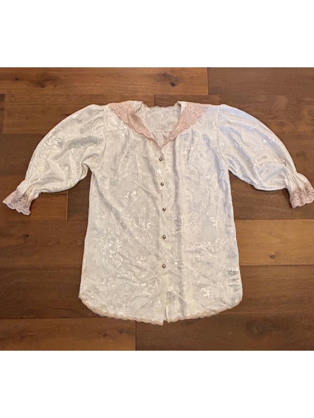 Vintage 80s 90s Colesce Couture Lingerie Romantic Lace Nightgown, Large, USA